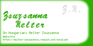 zsuzsanna melter business card